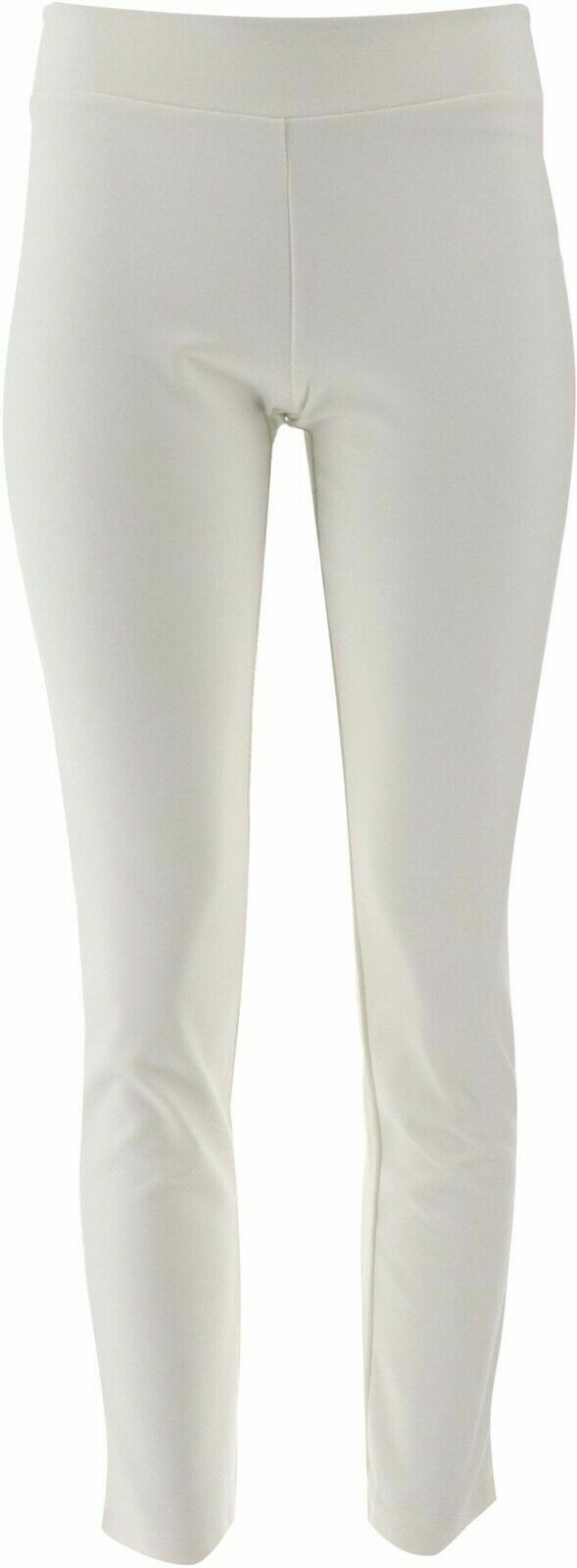 Women with Control Ponte di Roma Slim Leg Pant-Winter White-Pet Smal-A258877-NEW