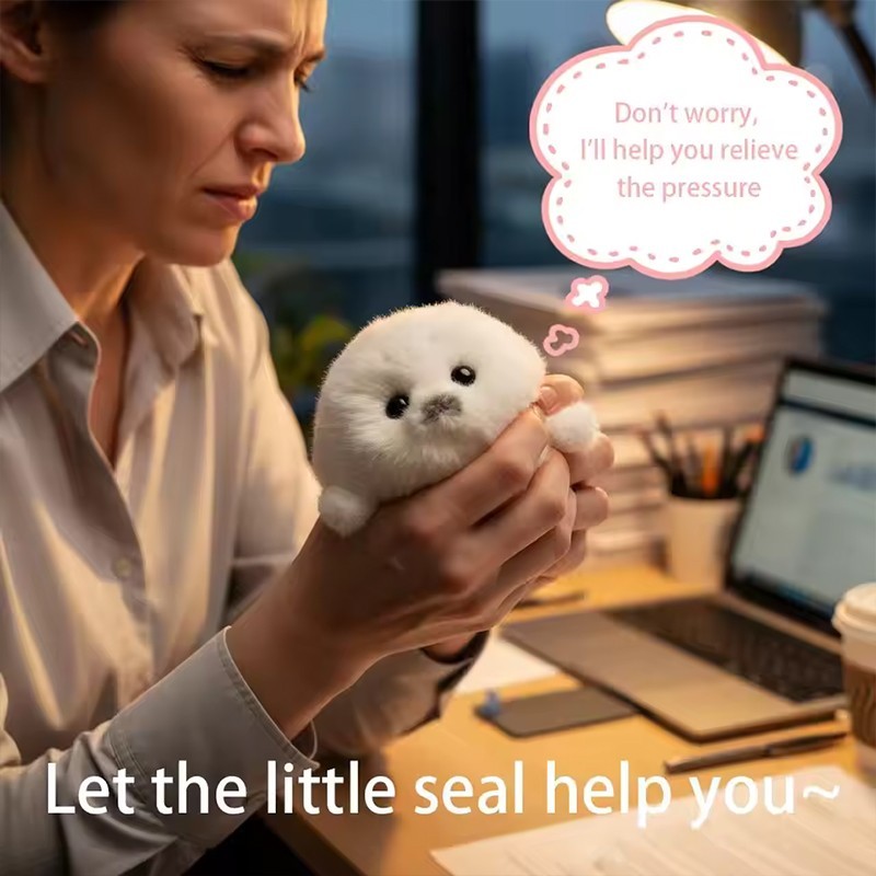 Seal Plush Keychain Bag Charm Cute Marine Animal Pendant Travel Souvenir