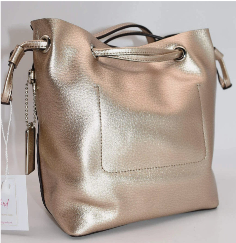 Coach Derby Metallic Leather Crossbody Bag in Rose