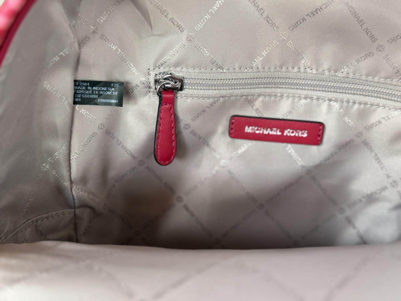 Michael Kors Slater Medium Chain Backpack MK Dark Raspberry Multi