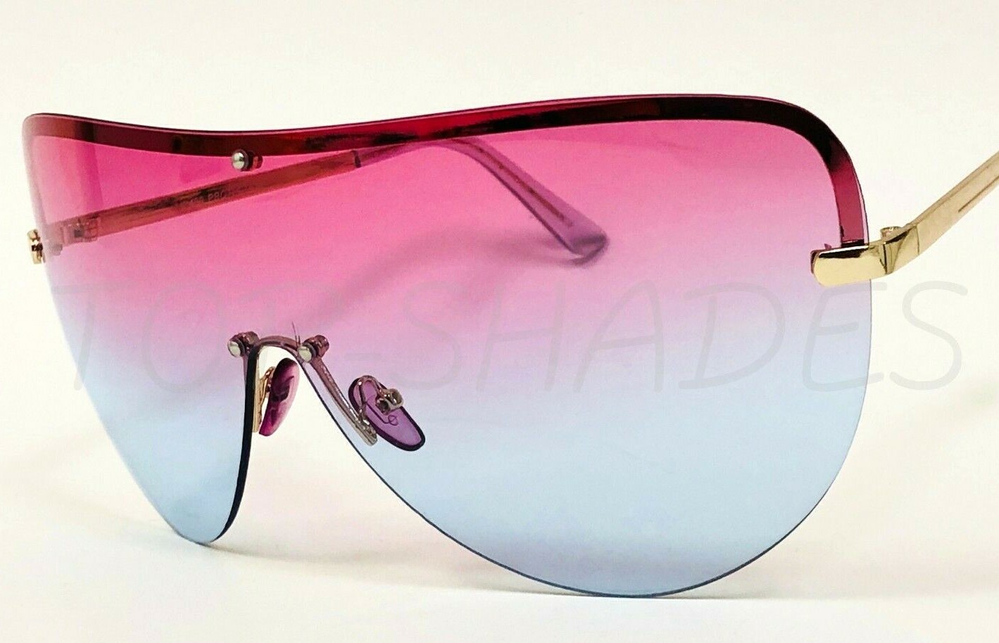 Women Mens Sunglasses Oversized Huge Owen Big Shield Mask Half Face Large Mirror