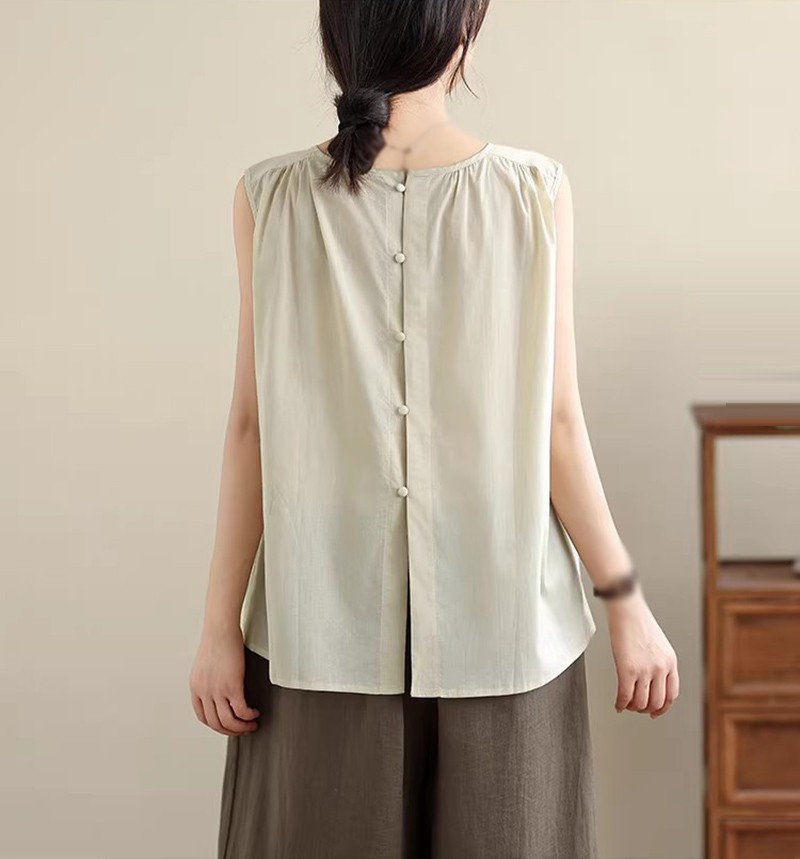 Summer Womens Casual Loose Sleeveless Shirts Tops Blouse Waistcoat Vest
