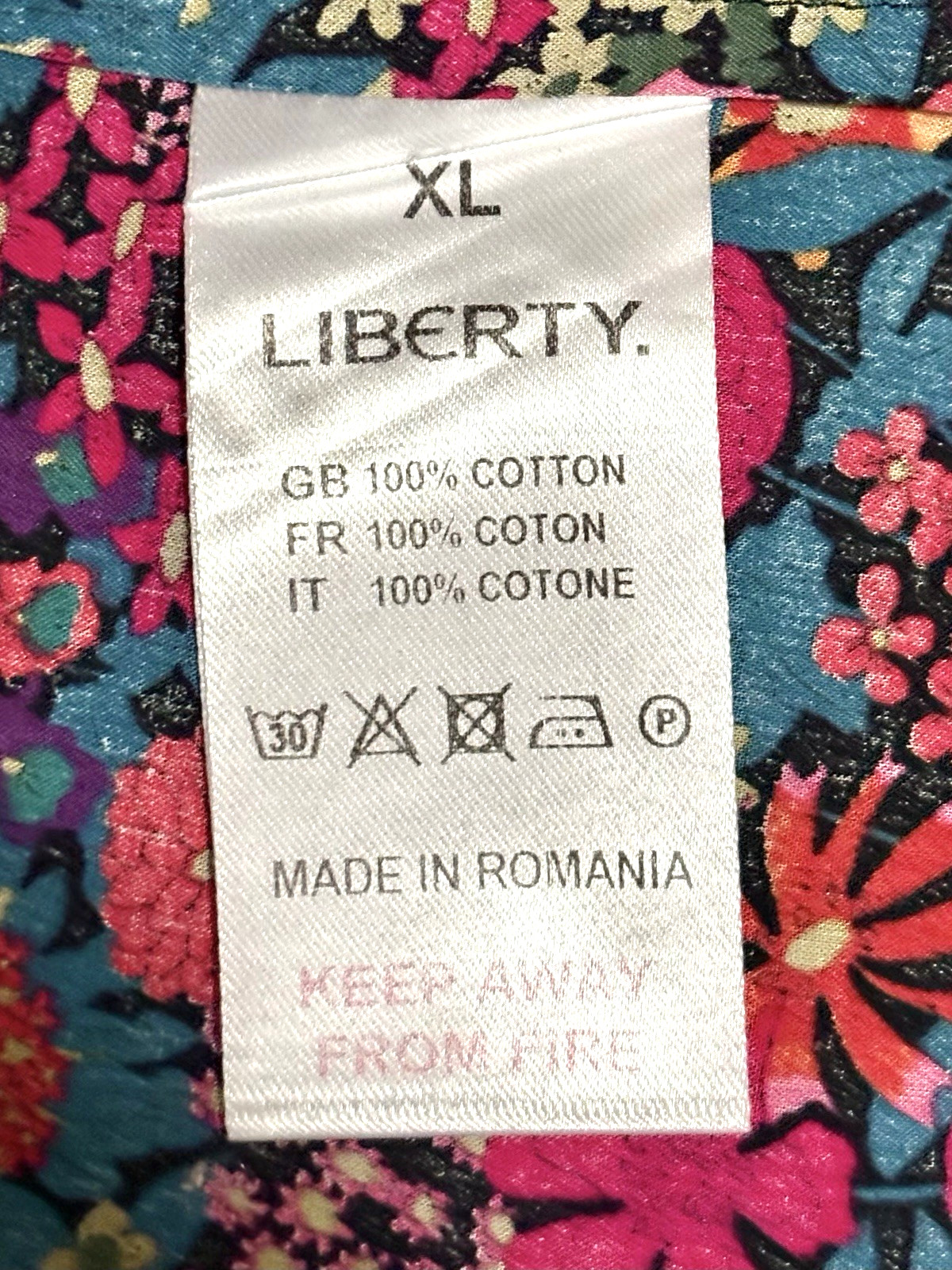 LIBERTY OF LONDON CIARA TANA LAWN COTTON ROBE FLORAL PATTERN SIZE XL NEW