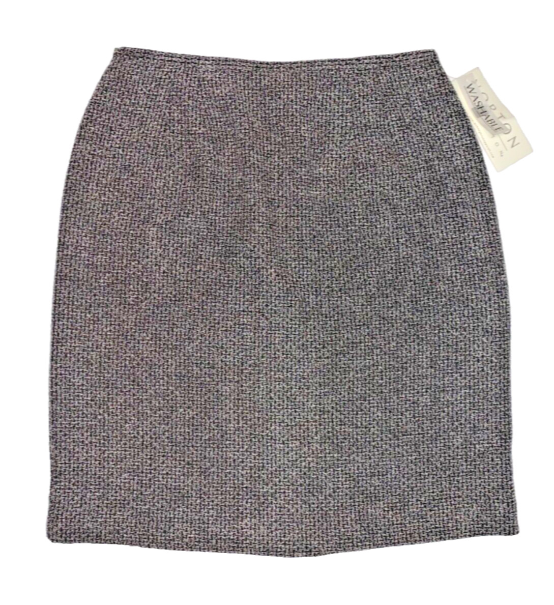 Norton McNaughton Pencil Skirt Black Multi Knee Length Lined Womens Size 12 NEW