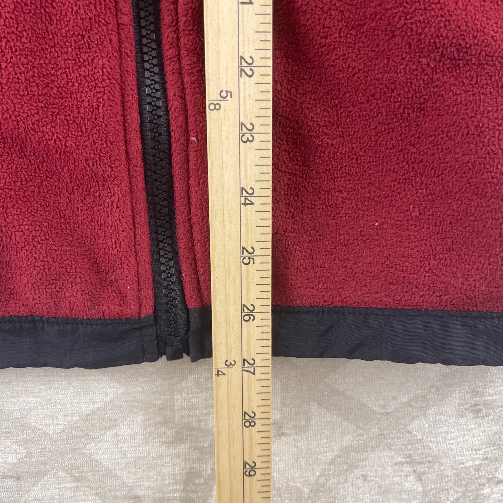 The North Face Denali Fleece Jacket Mens Medium Red Black Full Zip RN 131349