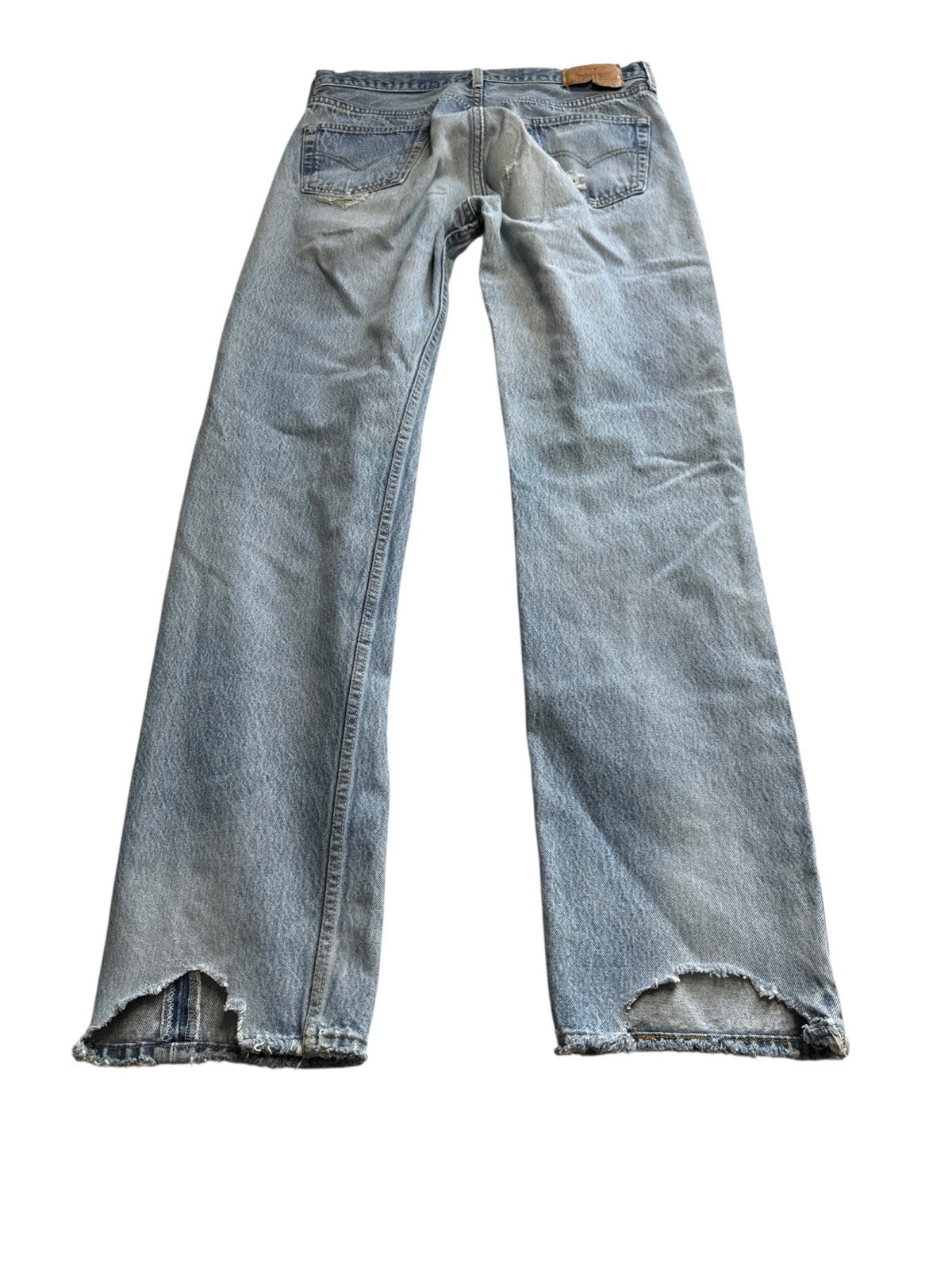 Vintage Levi’s 501 Blue 90s USA Button Fly 1990s Men’s 501xx Distressed 35X35