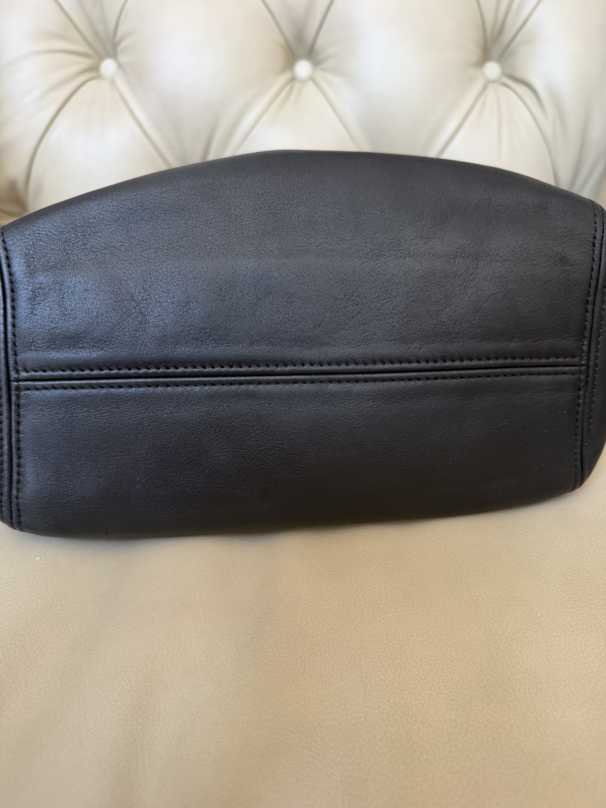 VINTAGE Coach 4157 Black LEATHER Waverly SOHO Shoulder BUCKLE BAG Tote Purse
