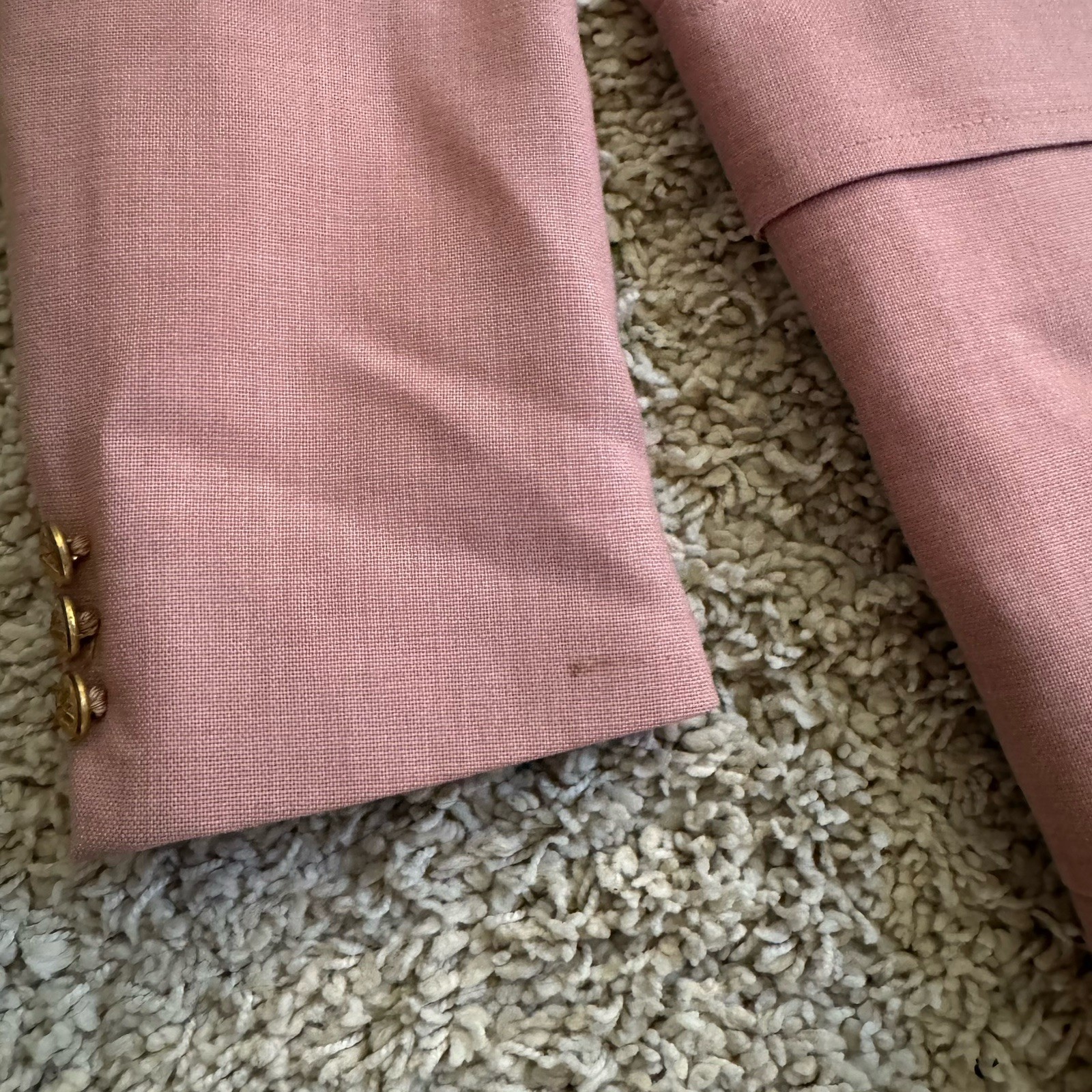 Vintage 60s 70s Mauve Pink Hopsack Summer Blazer 42R Palm Beach Jacket Sportcoat