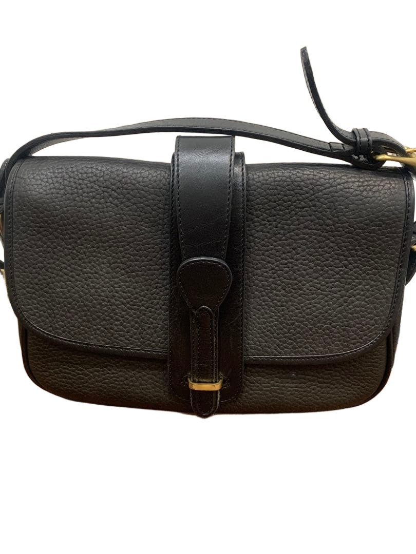 Dooney & Bourke Black Leather Shoulder Bag Unisex 7.5×11.4×3.1in Used