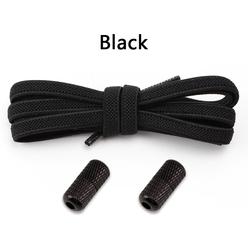 1Pair Elastic laces Sneakers Flats No tie Shoelace Sports Stretchy lazy Shoelace