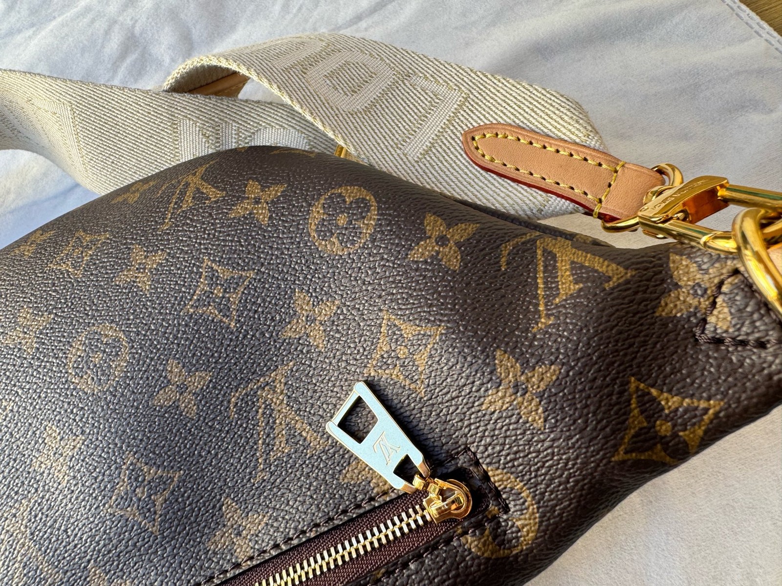 Louis Vuitton High Rise Brown Monogram Canvas Bumbag Waist Shoulder Bag