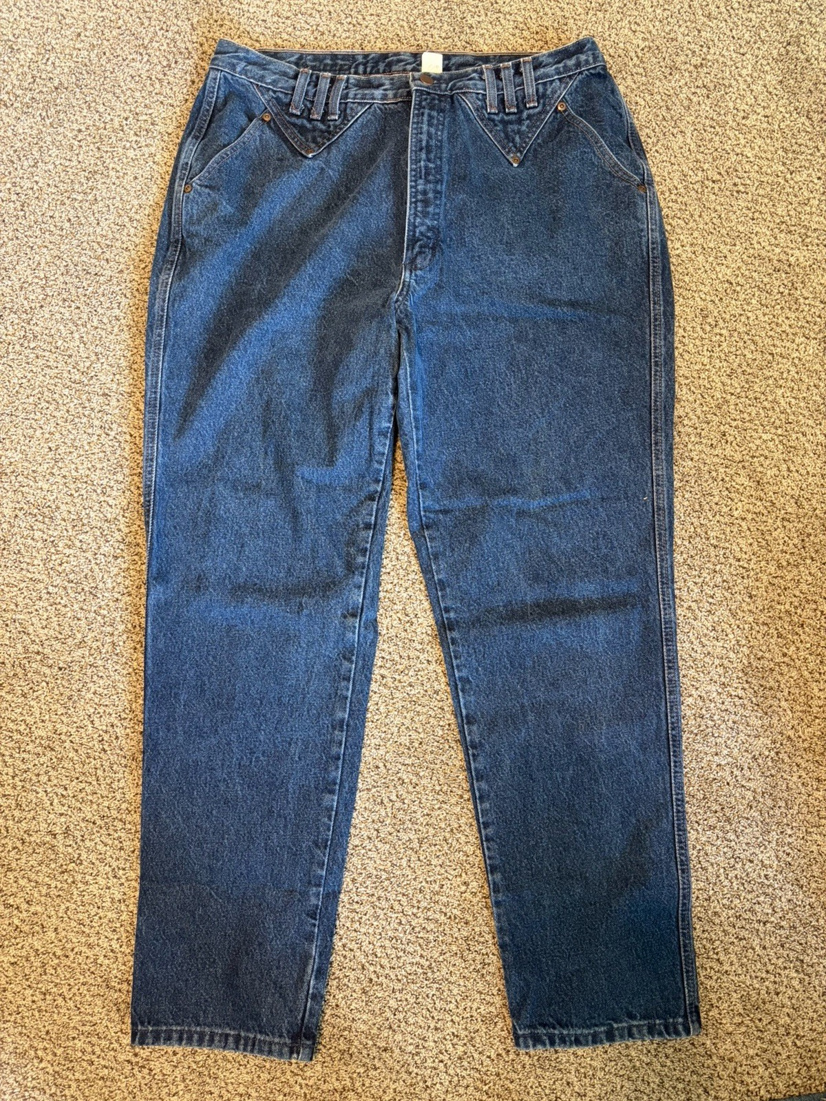 Rocky Mountain Clothing Co. Men’s Blue Medium Wash Tapered Denim Jeans 5-Pocket