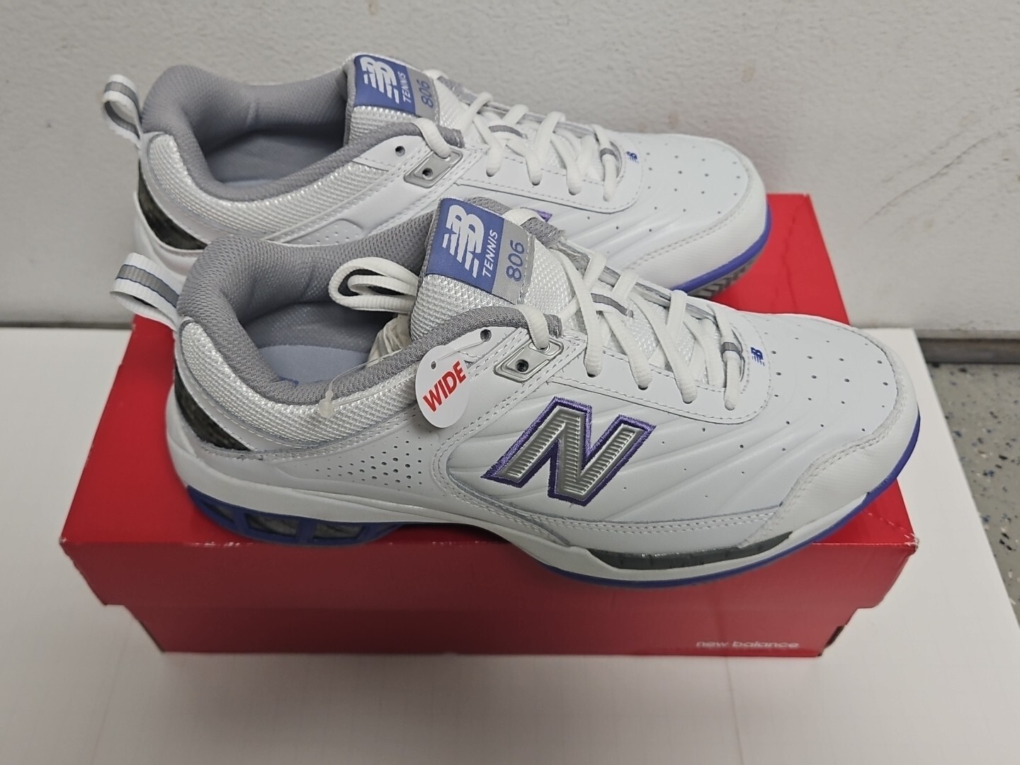 New Balance 806 Perforated Tennis Womens White Sneakers Athletic Shoes WC806W