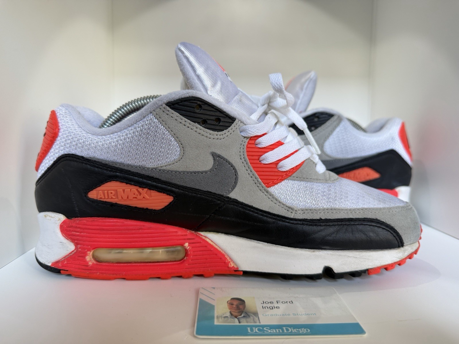 Nike Air Max 90 OG Infrared 2015 Size 9 OG Box Hang Tag Authentic