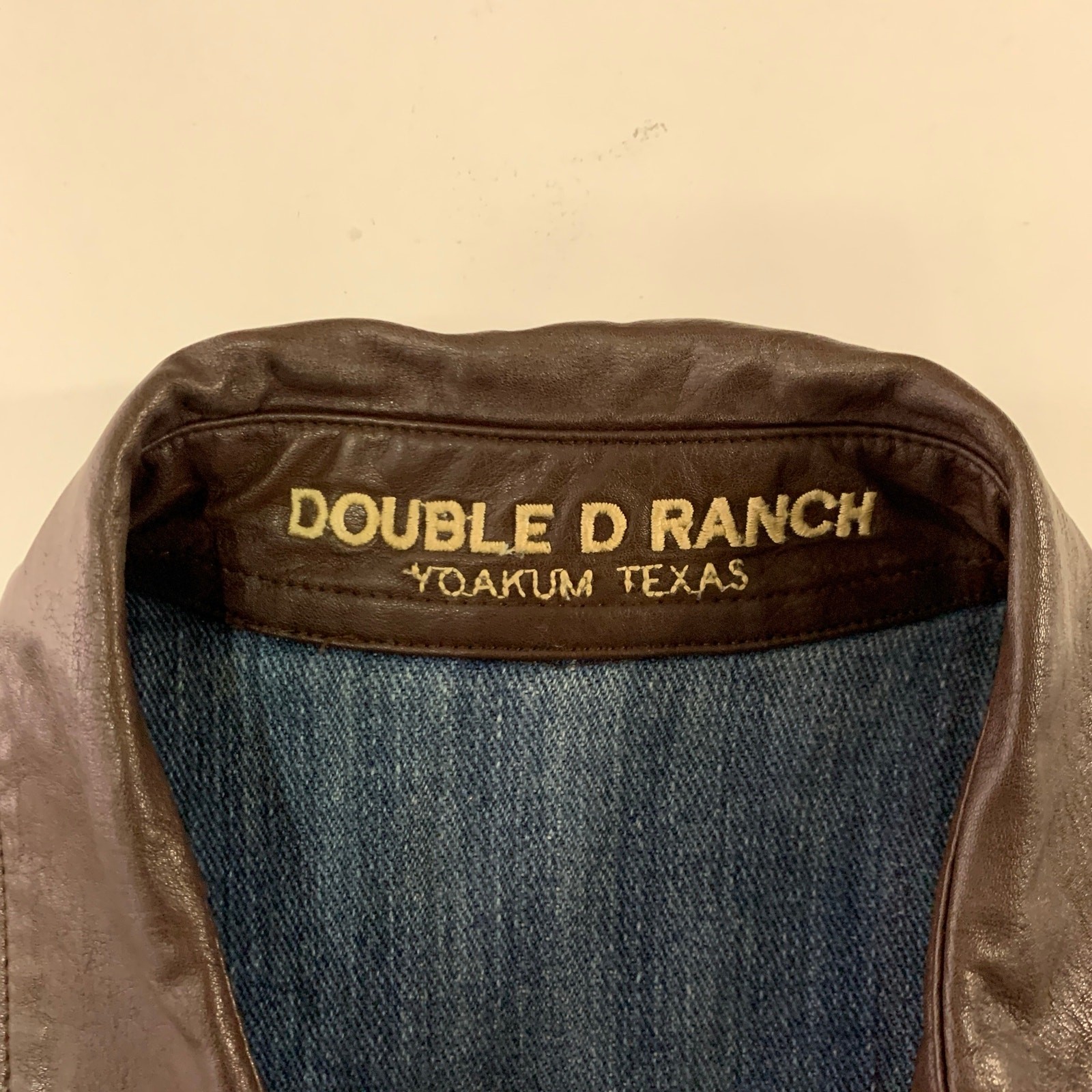 Double D Ranch Lead Steer Denim Jacket 2X Longhorn Cross Stitch Western Rodeo