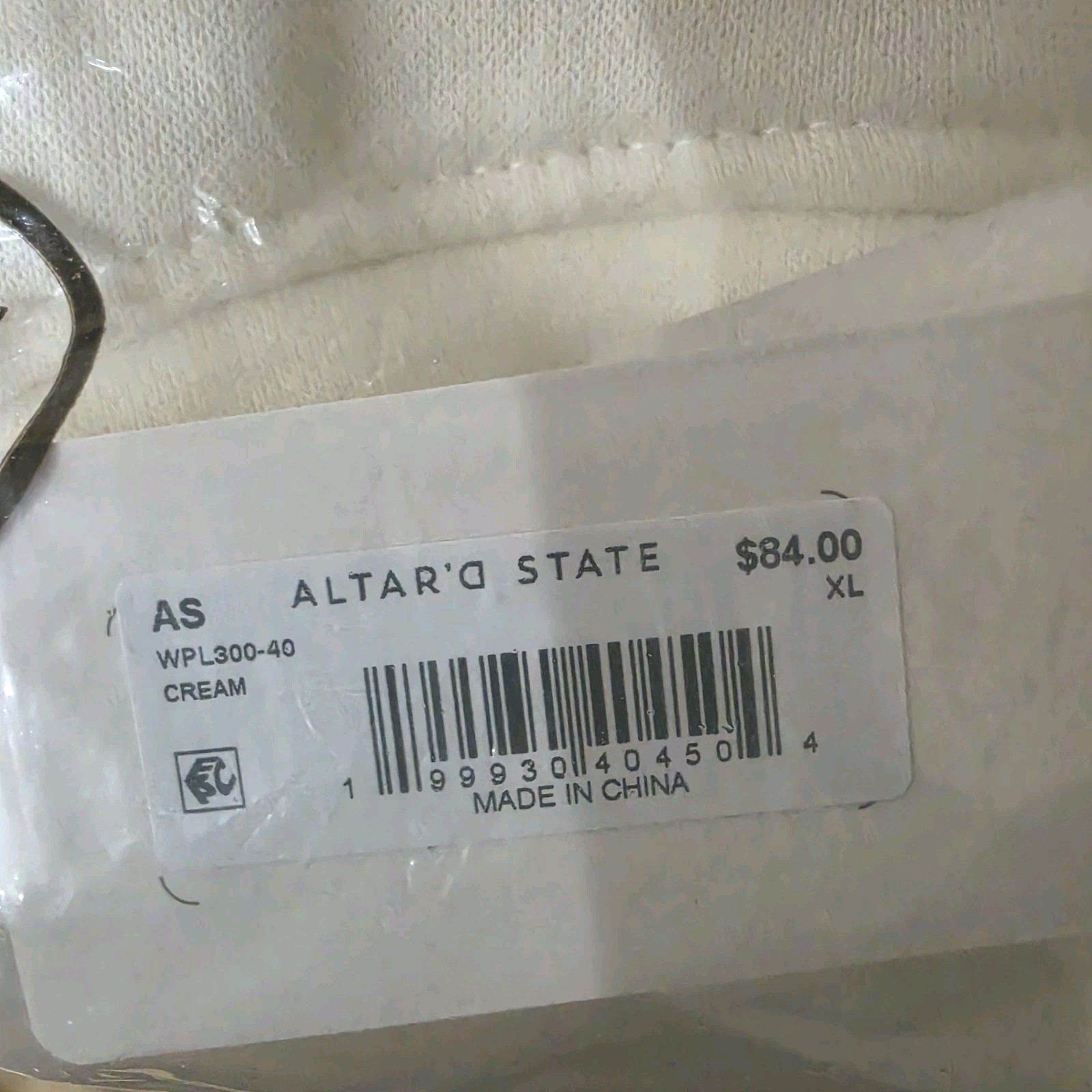 Altar’d State Let’s Escape Together HoodieSize XL NWT