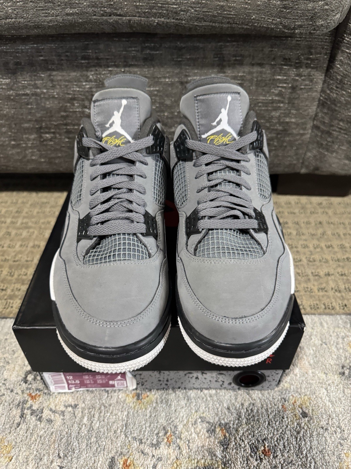 Size 12 – Air Jordan 4 Og Retro Cool Grey 2019 Og Box FAST SHIPPING