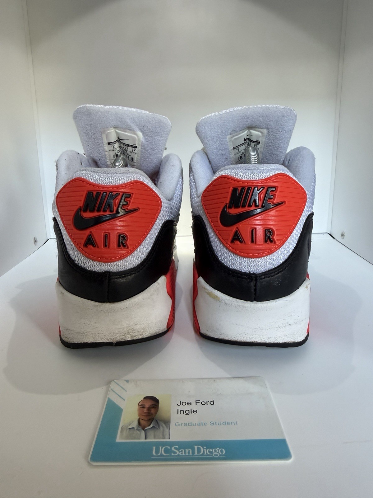 Nike Air Max 90 OG Infrared 2015 Size 9 OG Box Hang Tag Authentic