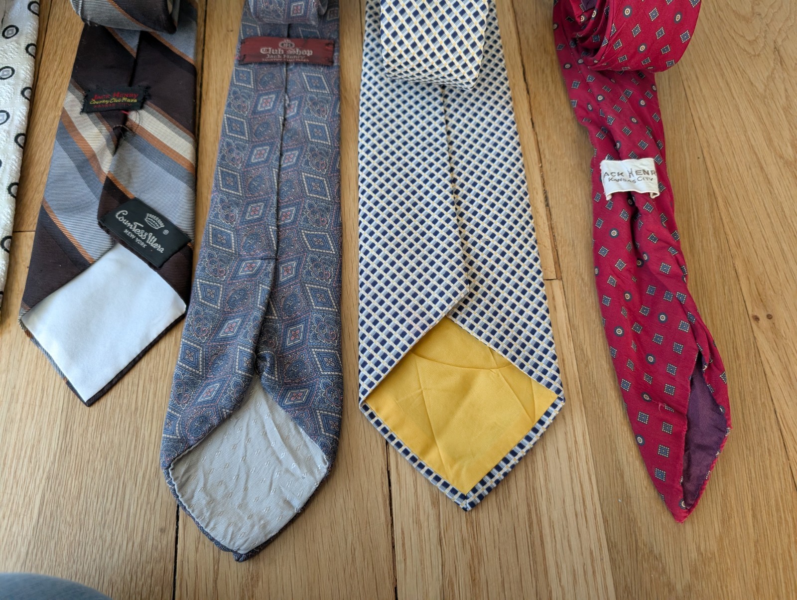 Vtg Jack Henry Country Club Plaza Kansas City Mens Tie Lot Of 11 Geometric Silk