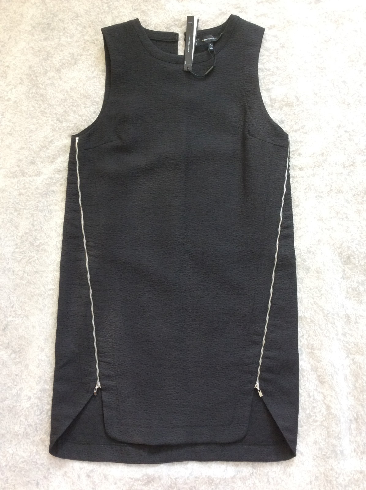 Robert Rodriguez Black Textured Sleeveless Dress – Size 4 NWT
