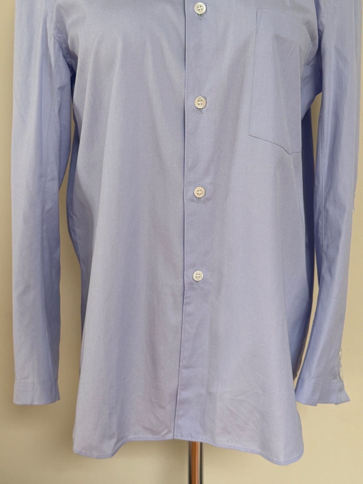 NWT Comme Des Garcons Homme Plus Blue Nine Button Long Sleeve Shirt Sz XS $790