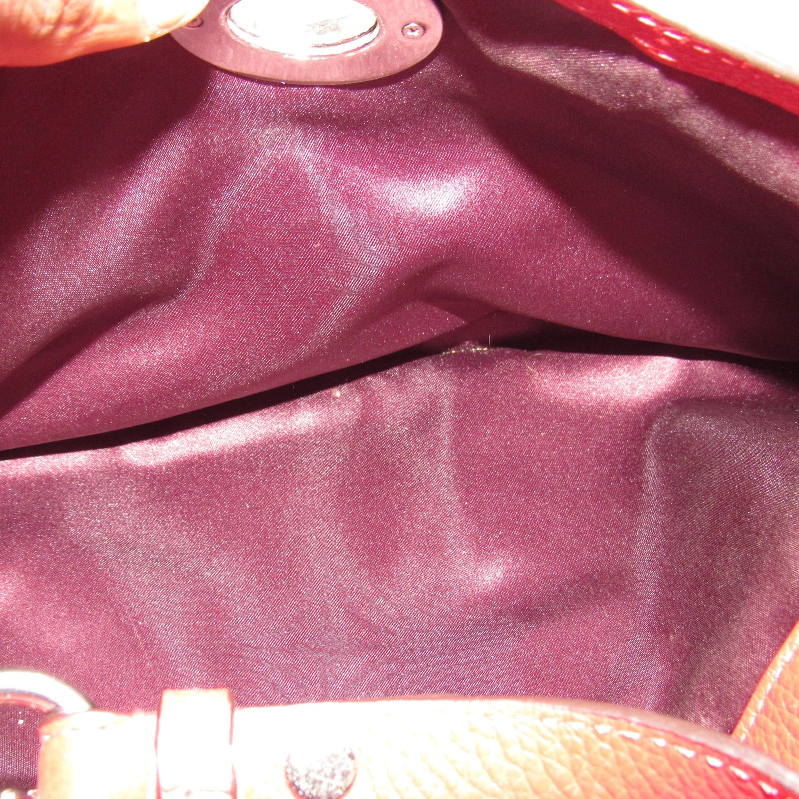 Coach Red Pebbled Leather Satchel Handbag