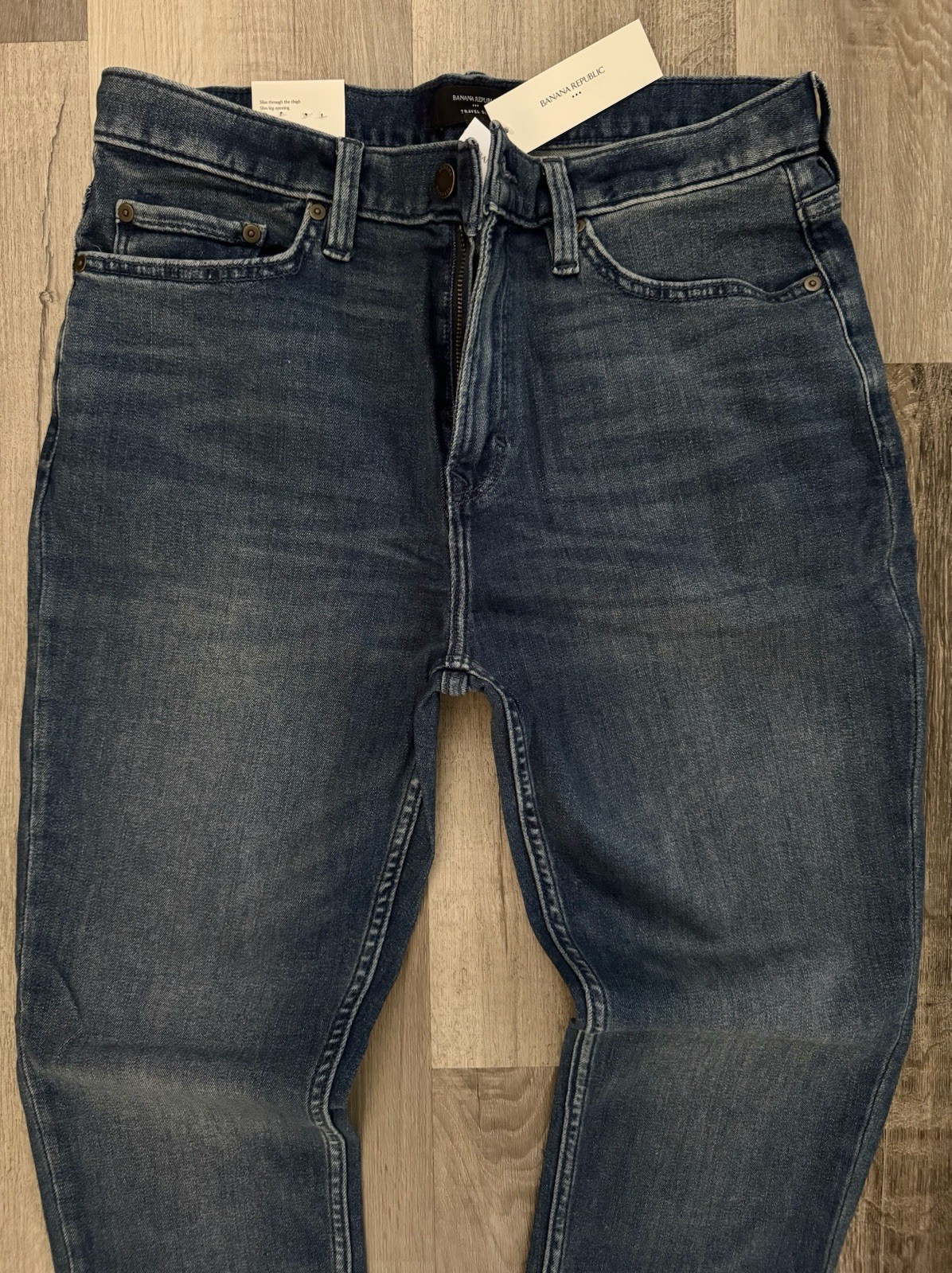 Banana Republic Premium Slim Fit Jeans Men Size 34 X 36 Travel Blue Wash Stretch