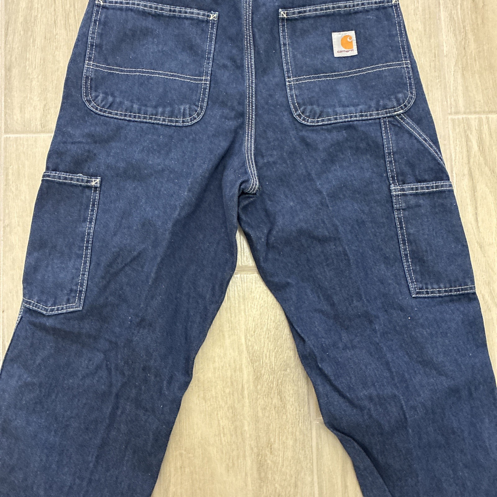 Carhartt Jeans Mens 31×30 Relaxed Fit Carpenter Dark Wash Blue Denim Pants