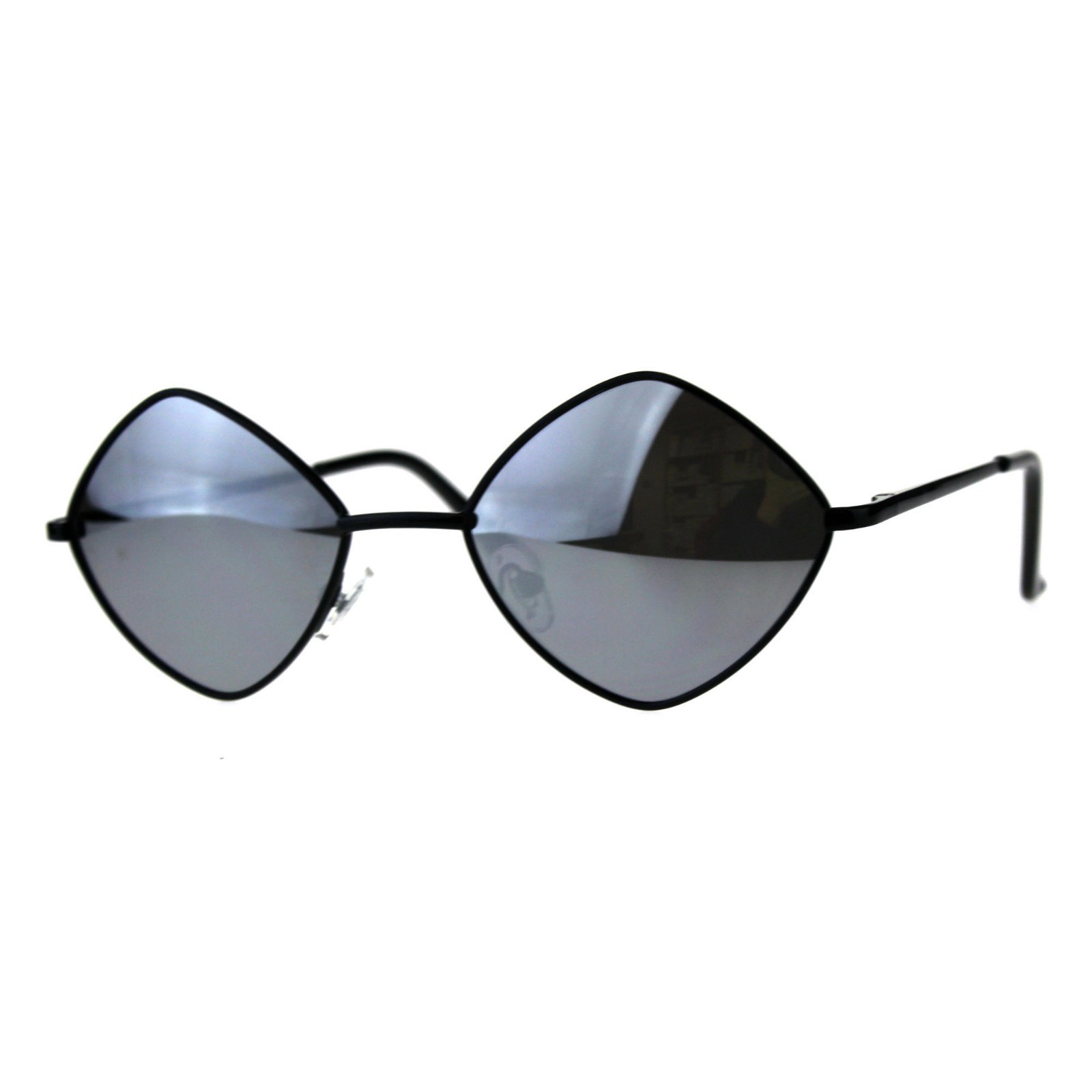 Diamond Shape Sunglasses Vintage Indie Fashion Mirror Lens Spring Hinge
