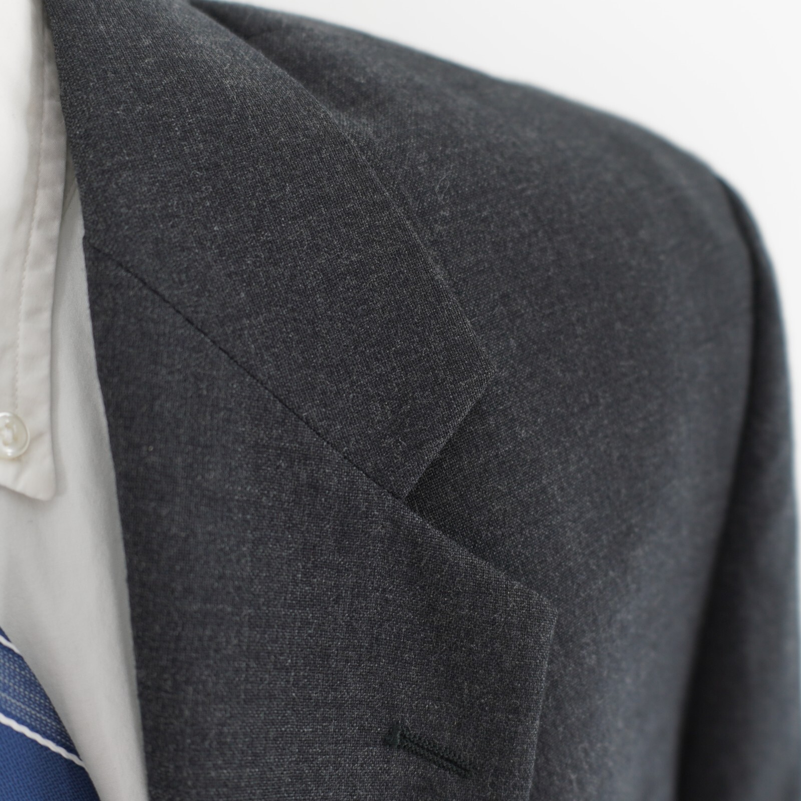 Tailors Row Deansgate Worsted Wool Gray USA 2 Button Blazer Sport Coat 42L