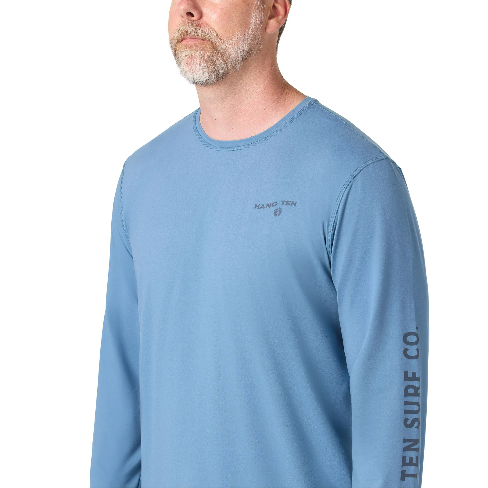 Hang Ten Men’s Long Sleeve Sun Tee Regular Fit Quick Dry UPF 50