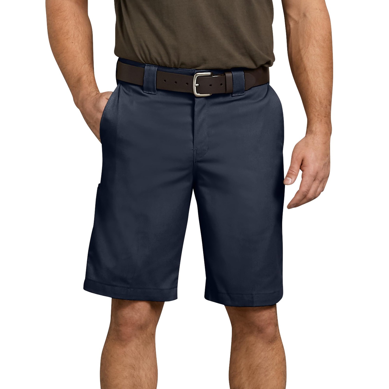 Dickies Men’s 11 Inch Relaxed Fit Stretch Twill Work Short, Dark Navy, 38