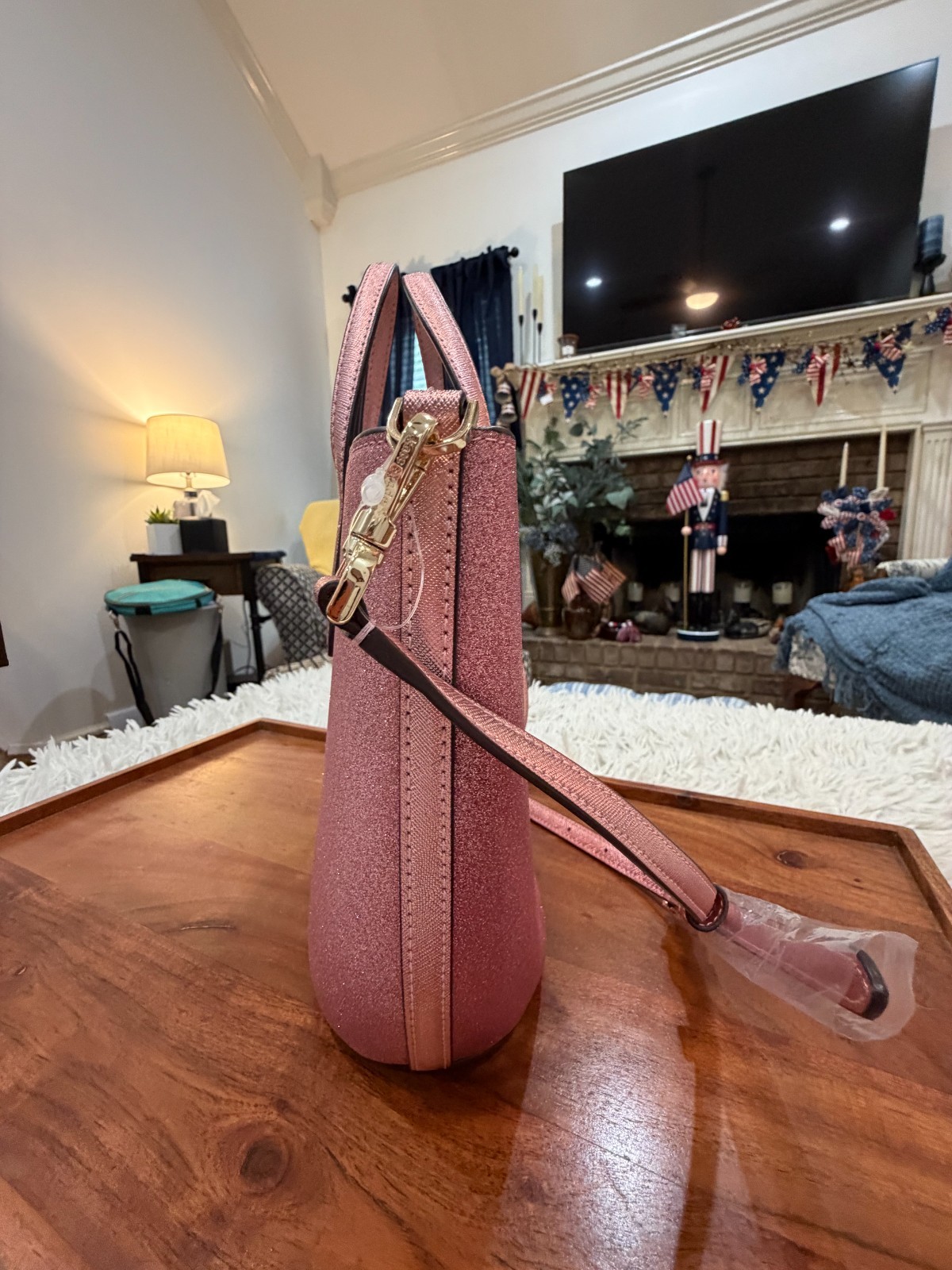Kate Spade New York Glimmer Satchel Pink Glitter (NWOT)