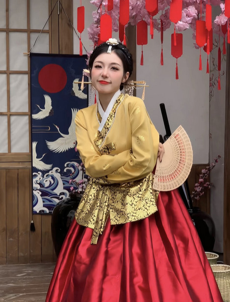 Costume Korean Wedding Perform Dress Set Hanbok Traditional National Court Gift