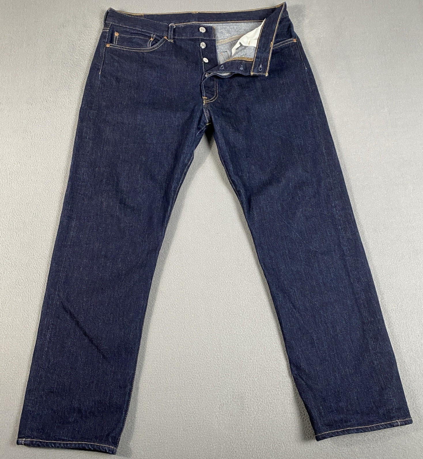 Buck Mason Ford Standard Button Fly Jeans Men 36×34(Fits 36×32″) Dark wash Denim