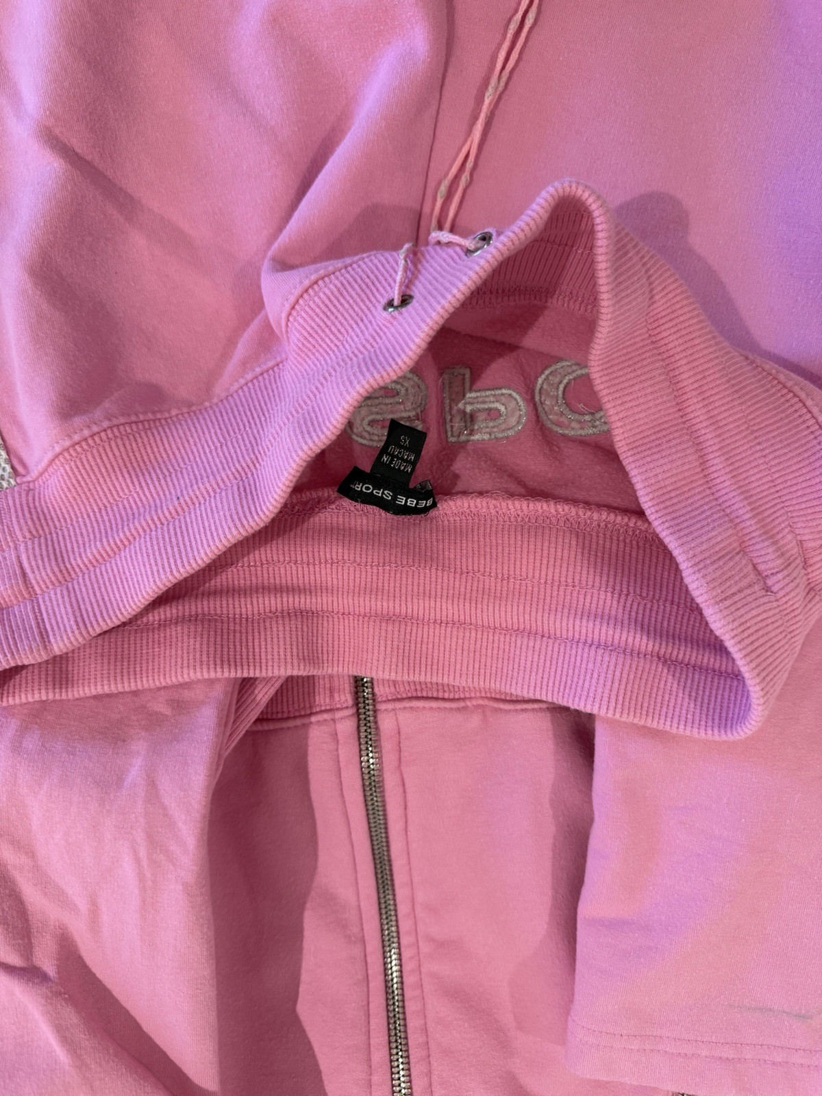 Vintage 90s 2000s Bebe Sport Bubblegum Glitter Tracksuit Set