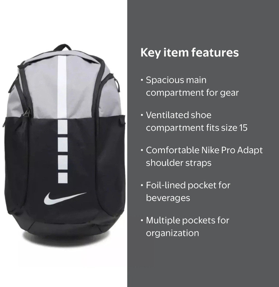 Nike Hoops Elite Pro Backpack – Dark Grey/Metallic Cool Grey