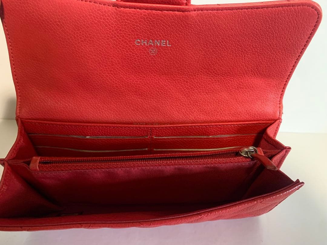 Chanel Pink Matelass Caviar Skin CHANEL Long Wallet