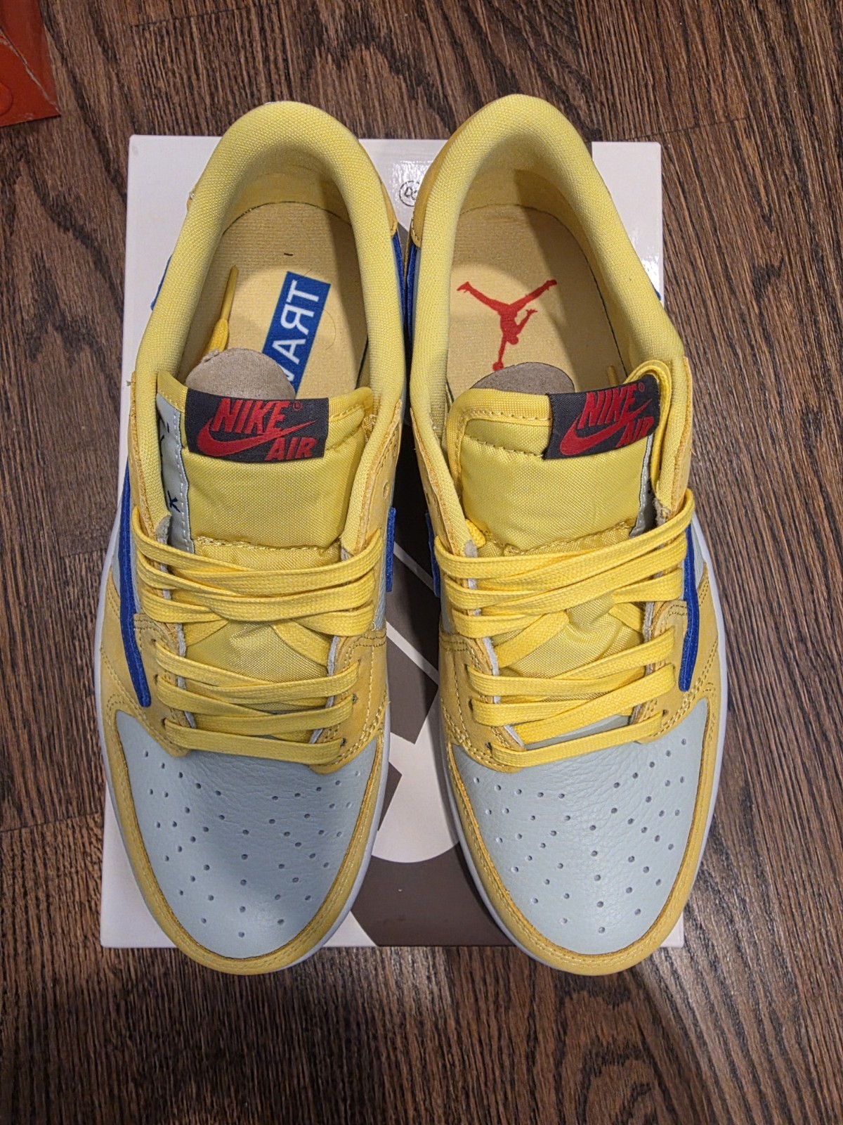 Travis Scott Women Air Jordan 1 Low SP Canary Size 9