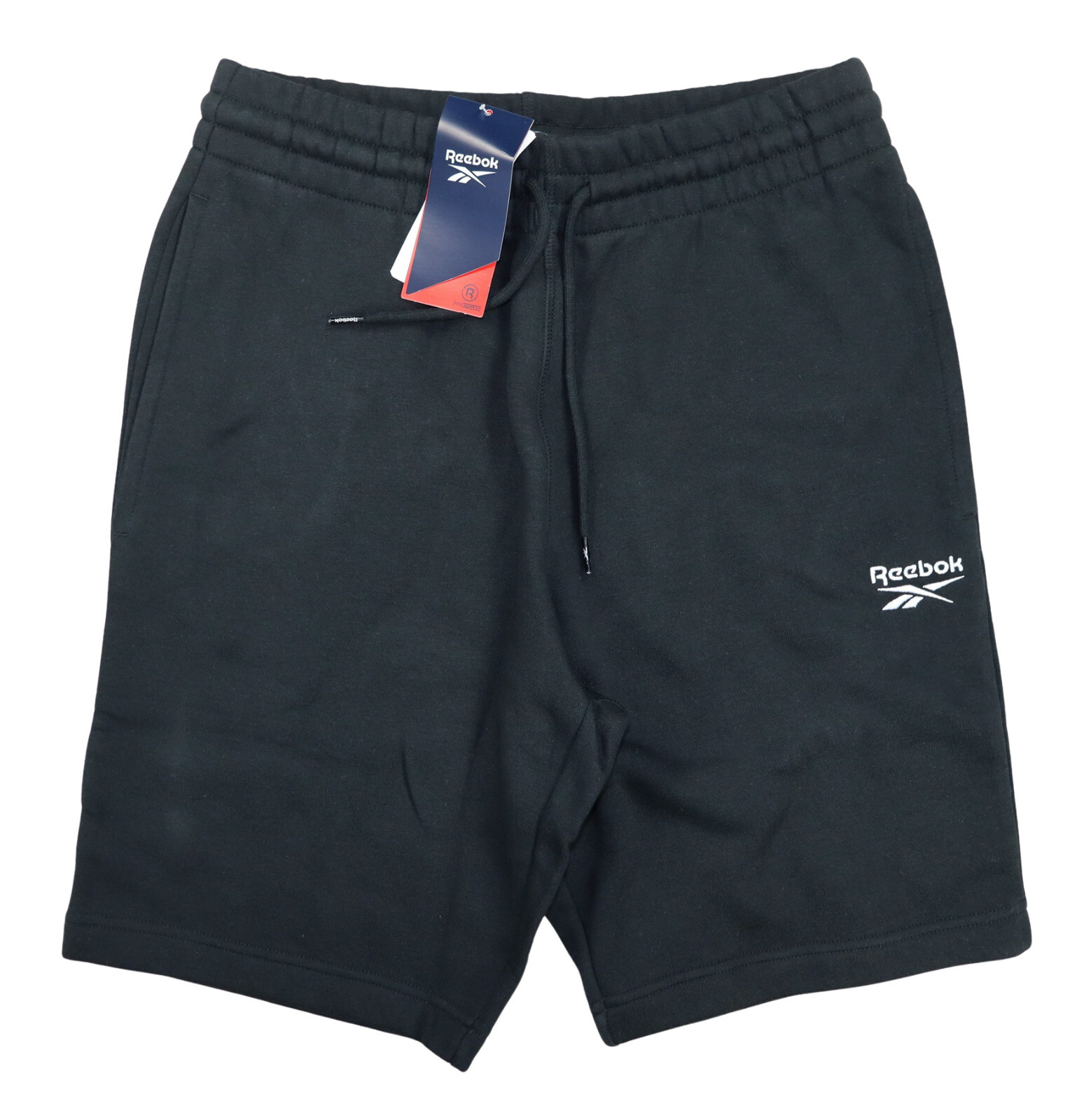 Reebok 9″ Inseam Embroidered Logo Fleece Athletic Drawstring Men’s Shorts NWT