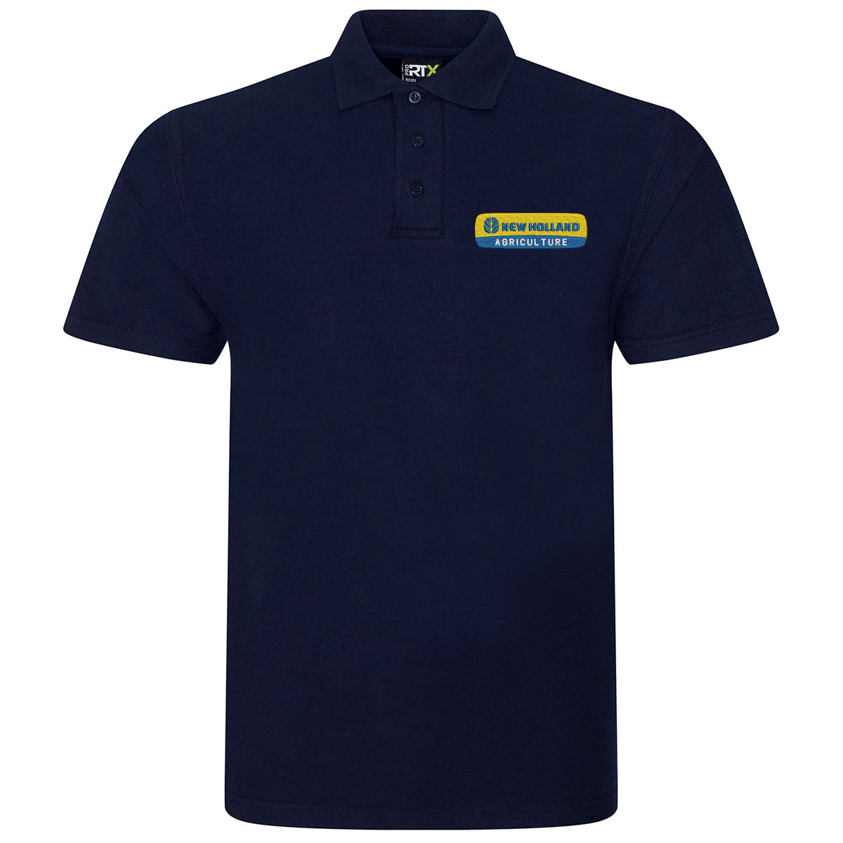 Mens Farming Tractor Farmers Navy Polo New Holland