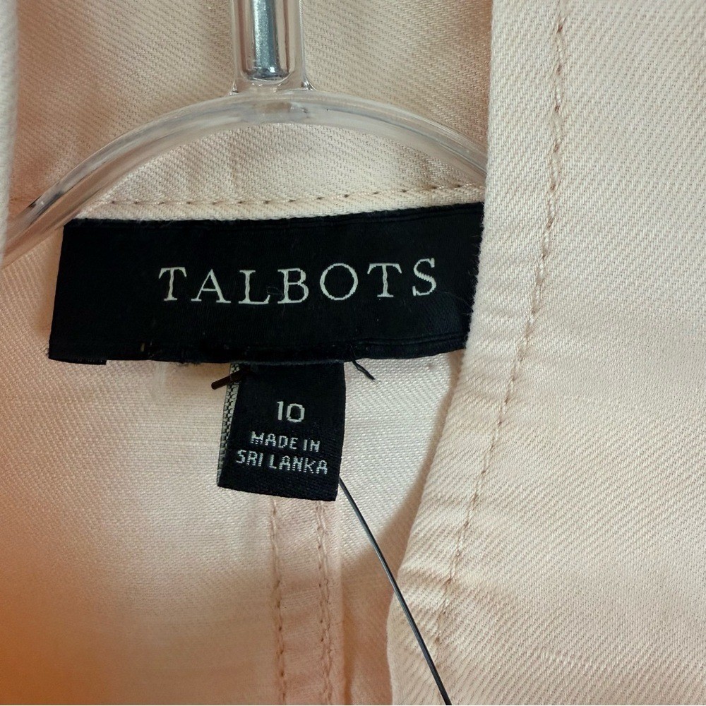 NEW Talbots Peach Utility Jacket Safari Style Cotton Blend Women’s Size 10