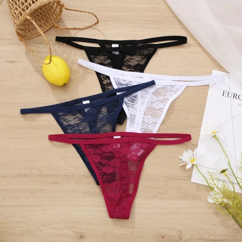 4 Pack Womens mini Thongs Micro G-String Sexy Silky Underwear Lingerie Panties