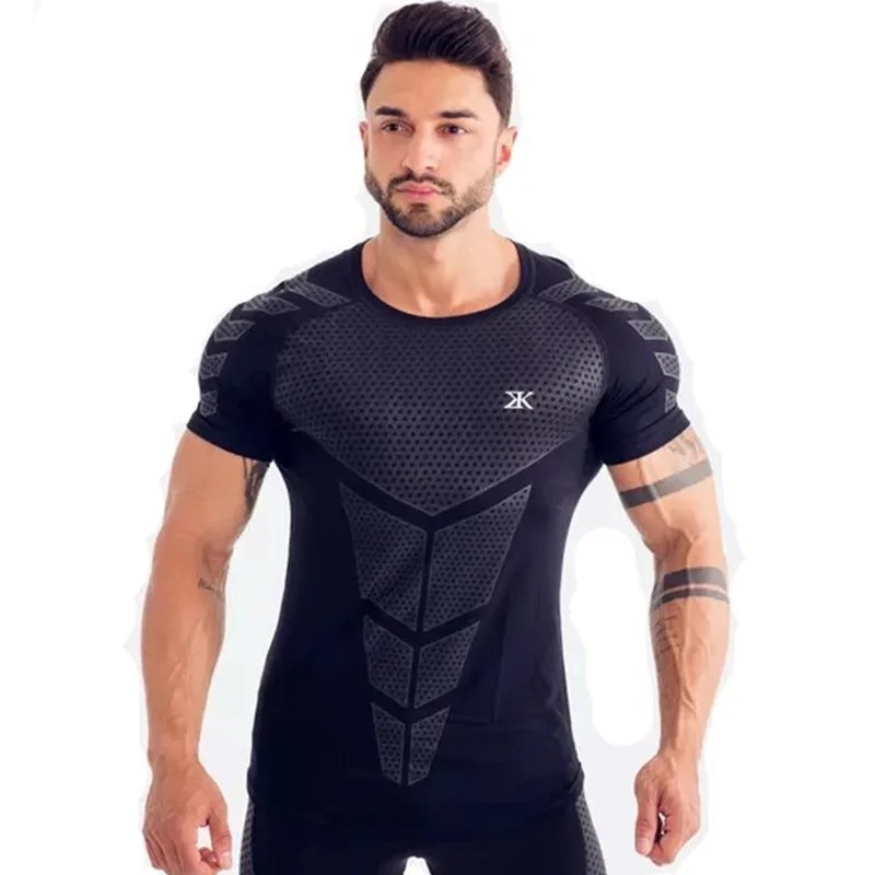 Compression Athletic men Fitness Shirt Base Layer Top Sports Gym Tight Dry