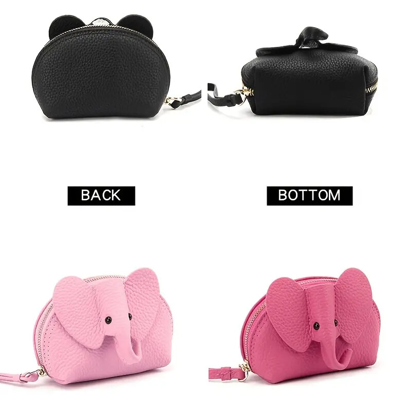 Genuine Soft Leather *Adorable ELEPHANT POUCH-MAKEUP BAG-PURSE* You Choose color
