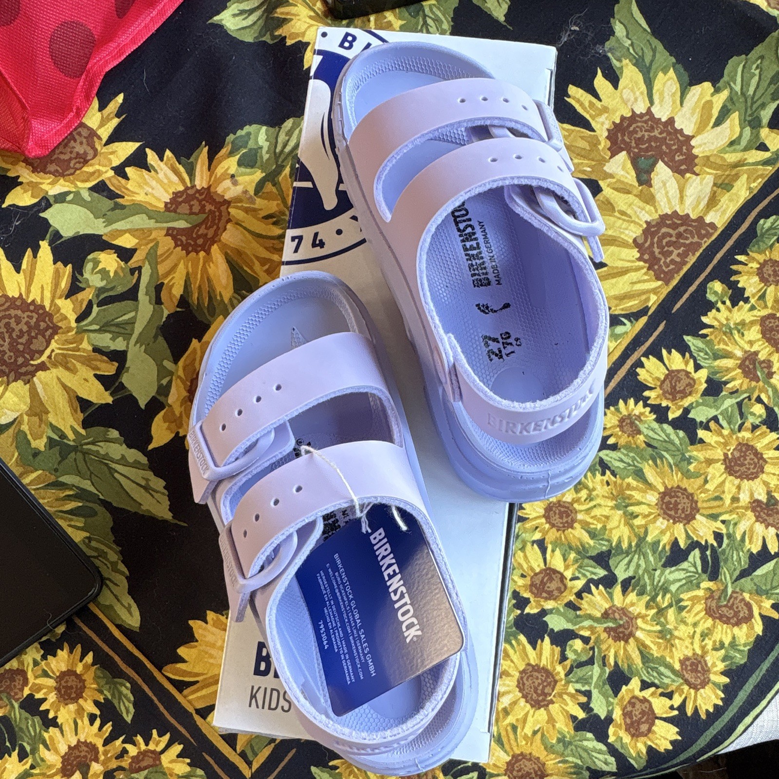 Birkenstock Mogami Kids Purple Strappy Sandals US 9 EU 27 Narrow 1024596
