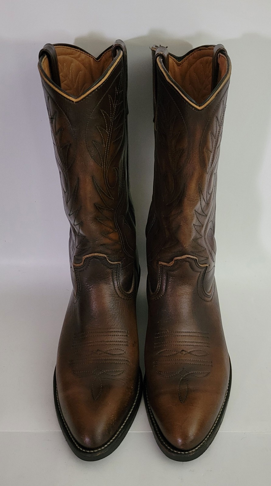 Vtg Red Wing 9801 Brown Leather USA Made Cowboy Western Pecos Work Boots Men 10C