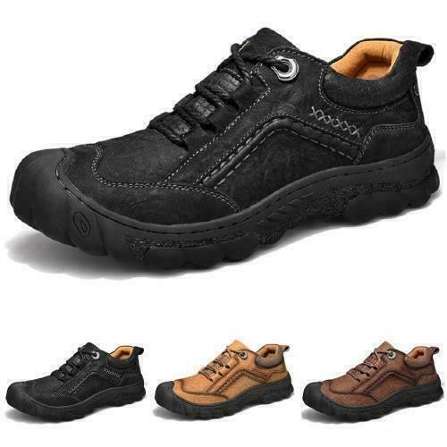 Fashion Men’s Outdoor Hiking Lace Up Shoes Climbing Non-slip Flat Walking Casual
