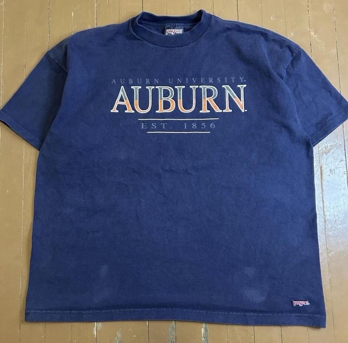 Vintage Y2K Navy blue Auburn University Jansport t-shirt Size XXL
