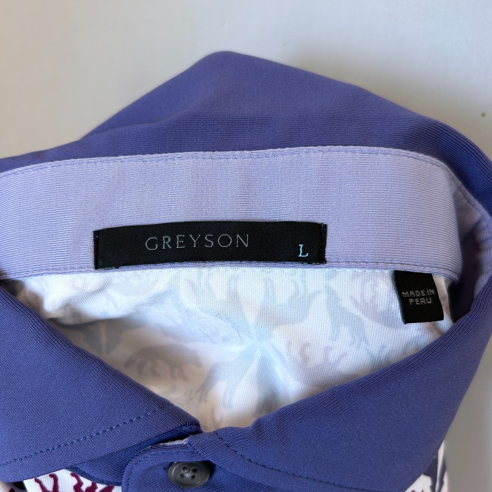 Greyson Golf Polo Mens Medium 2XL White Performance Shirt Wolf Labyrinth